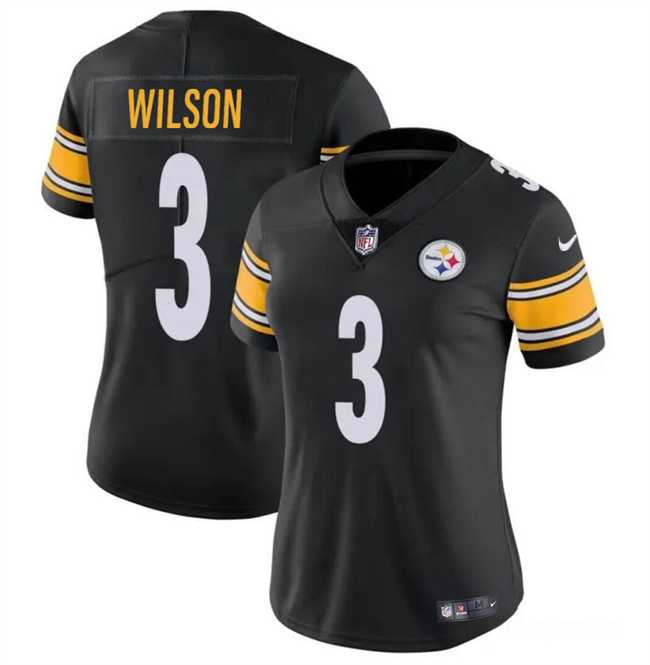 Women's Pittsburgh Steelers #3 Russell Wilson Black Vapor Football Stitched Jersey Dzhi,We sell and wholesale Women's Pittsburgh Steelers #3 Russell Wilson Black Vapor Football Stitched Jersey Dzhi on line form chian!